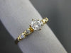 ESTATE .35CT DIAMOND 14KT YELLOW GOLD 3D CLASSIC 5 STONE 6 PRONG ENGAGEMENT RING