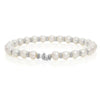 ESTATE .88CT DIAMOND & AAA PEARLS 18KT WHITE GOLD 3D BY THE YARD TENNIS BRACELET