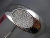 ESTATE EXTRA LARGE 1.65CT DIAMOND 14K WHITE GOLD 3D OVAL PAVE BANGLE BRACELET