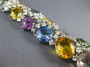 ESTATE LARGE 66.90CT DIAMOND & AAA MULTI GEM 18KT WHITE GOLD 3D TENNIS BRACELET