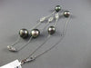 ESTATE .14CT DIAMOND 14K WHITE GOLD FILIGREE TAHITIAN PEARL BY THE YARD NECKLACE