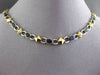 ANTIQUE 12.36CTW AAA SAPPHIRE 18KT WHITE & YELOW GOLD OVAL ETERNITY NECKLACE