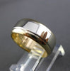 ESTATE EXTRA WIDE 14KT TWO TONE GOLD CLASSIC WEDDING ANNIVERSARY RING 7mm #23600