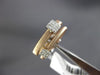 ESTATE WIDE .18CT DIAMOND 14K WHITE & ROSE GOLD 3D SQUARE MESH FLEXIBLE FUN RING