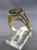 ESTATE 3.51CT DIAMOND & AAA SMOKY TOPAZ 14KT YELLOW GOLD HALO ENGAGEMENT RING