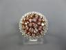 ESTATE WIDE .99CT WHITE & PINK DIAMOND 18KT WHITE & ROSE GOLD CIRCULAR FUN RING