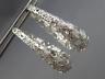 ESTATE LARGE & WIDE .50CT DIAMOND 14KT WHITE GOLD FILIGREE HOOP HANGING EARRINGS
