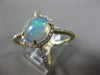 1.92CT DIAMOND & AAA AUSTRALIAN OPAL 14KT YELLOW GOLD FILIGREE CRISS CROSS RING