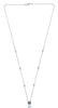 ESTATE .65CT DIAMOND & AAA SAPPHIRE 14KT WHITE GOLD 3D HALO BY THE YARD NECKLACE