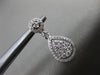 ESTATE .42CT DIAMOND 14KT WHITE GOLD 3D CLUSTER PEAR SHAPE HALO FLOATING PENDANT