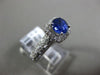 ESTATE 1.40CT DIAMOND & AAA ROUND SAPPHIRE 14KT 2 TONE GOLD HALO ENGAGEMENT RING
