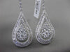 ESTATE EXTRA LARGE 3.86CT MULTI SHAPE DIAMOND 18KT WHITE GOLD 3D DROP EARRINGS