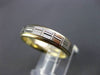 ESTATE WIDE 14K TWO TONE GOLD SQUARE DIAMOND CUT WEDDING ANNIVERSARY RING #23601