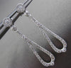 ANTIQUE .44CT DIAMOND 14KT WHITE GOLD TEAR DROP HANGING ELONGATED EARRINGS