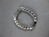 ESTATE .50CT DIAMOND 14KT WHITE GOLD 3D CLASSIC OVAL INSIDE OUT HOOP EARRINGS