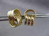 ESTATE 14KT YELLOW GOLD HANDCRAFTED 3D DOUBLE LOVE KNOT POST EARRINGS #23938