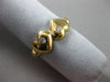 ESTATE .06CT ROUND DIAMOND 14KT YELLOW GOLD 3D ETOILE DOUBLE HEART LOVE RING