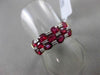 ESTATE WIDE 1.91CT DIAMOND & AAA RUBY 18KT TWO TONE GOLD ETOILE ANNIVERSAY RING