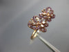 ESTATE WIDE .70CT DIAMOND & AAA AMETHYST 14KT ROSE GOLD 3D DOUBLE BUTTERFLY RING