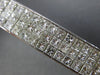 ESTATE WIDE 6.50CT DIAMOND 18KT TWO TONE GOLD 3 ROW HANDCRAFTED TENNIS BRACELET