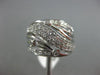 ESTATE LARGE .75CT DIAMOND 14K WHITE GOLD CLASSIC MULTI ROW WAVE ETOILE FUN RING