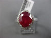 EXTRA LARGE 3.70CT DIAMOND & AAA RUBY 14K WHITE GOLD 3D FILIGREE ENGAGEMENT RING