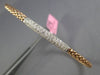 ESTATE .30CT DIAMOND 14KT WHITE & ROSE GOLD WOVEN PAVE FLEXIBLE  BANGLE BRACELET