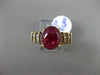 ANTIQUE 5.70CT DIAMOND & AAA RUBY 14KT YELLOW GOLD 3D PYRAMID ENGAGEMENT RING