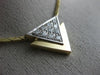 ESTATE .40CT DIAMOND 14KT TWO TONE GOLD CLASSIC DOUBLE TRIANGLE NECKLACE #25658