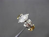 ESTATE WIDE 1.52CT MARQUISE DIAMOND PLATINUM & 18KT GOLD ENGAGEMENT RING #21646
