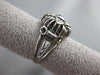 ANTIQUE .54CT DIAMOND & AAA EMERALD 14KT WHITE GOLD 3D HEART SHAPE FILIGREE RING