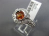 ESTATE WIDE .92CT DIAMOND & AAA YELLOW SAPPHIRE 14KT WHITE GOLD ENGAGEMENT RING