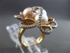ESTATE .53CT DIAMOND & AAA NATURAL SOUTH SEA PEARL 18KT ROSE GOLD FLORAL RING