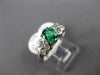 ESTATE 1.02CT DIAMOND & AAA EMERALD 18KT WHITE GOLD BUTTERFLY ENGAGEMENT RING