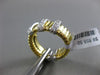 ESTATE WIDE .57CT ROUND DIAMOND 18KT TWO TONE GOLD 3D 3 ROW FLEXIBLE FUN RING