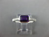 ESTATE .70CT DIAMOND & AAA EXTRA FACET AMETHYST 14K WHITE GOLD 3D BEZEL FUN RING