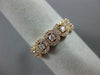 ESTATE .50CT DIAMOND 14K YELLOW GOLD 3D CLASSIC HALO FIVE STONE ANNIVERSARY RING