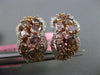 ESTATE LARGE 4.90CT DIAMOND 18KT WHITE & ROSE GOLD MULTI SHAPE CLIP ON EARRINGS