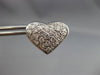 ESTATE 1.70CT DIAMOND 14KT WHITE GOLD 3D PAVE HEART SHAPE LOVE EARRINGS #21492