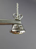 ESTATE 1.02CT WHITE & FANCY YELLOW DIAMOND 18KT 2 TONE GOLD DOUBLE HALO EARRINGS