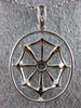 ESTATE .92CT DIAMOND 18KT WHITE GOLD BEZEL HAPPY SPIDER WEB FLOATING FUN PENDANT