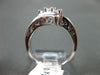 ESTATE .50CT DIAMOND 14K WHITE GOLD 3D THREE ROW PAST PRESENT FUTURE RING #19818