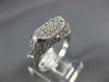 ANTIQUE 1.40CT ROUND DIAMOND 18KT WHITE GOLD 3D CLASSIC CONCAVE FUN RING #9234