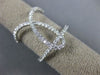 ESTATE EXTRA LARGE .80CT DIAMOND 14K WHITE GOLD 3D LOVE KNOT FRIENDSHIP FUN RING