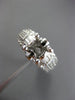 ESTATE LARGE .81CT DIAMOND 18KT WHITE GOLD 3D 4 PRONG SEMI MOUNT ENGAGEMENT RING