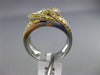 ESTATE WIDE 1.20CT FANCY YELLOW DIAMOND 14KT 2 TONE GOLD 3D MULTI ROW HEART RING