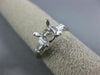 ESTATE .25CT DIAMOND PLATINUM 3D THREE STONE SEMI MOUNT ENGAGEMENT RING #26389