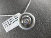 ESTATE .52CT DIAMOND 18K WHITE GOLD 3D SOLITAIRE CIRCLE OF LIFE FLOATING PENDANT