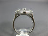 ESTATE WIDE .54CT DIAMOND 14KT WHITE GOLD FILIGREE THREE STONE ANNIVERSARY RING