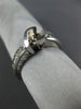 ESTATE .65CT DIAMOND 14KT WHITE GOLD SEMI BEZEL SEMI MOUNT ENGAGEMENT RING #5953